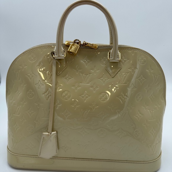 Louis Vuitton ALMA GM MONOGRAM VERNAIS BLANC CORAIL WITH DUSTBAG - Picture 2 of 16